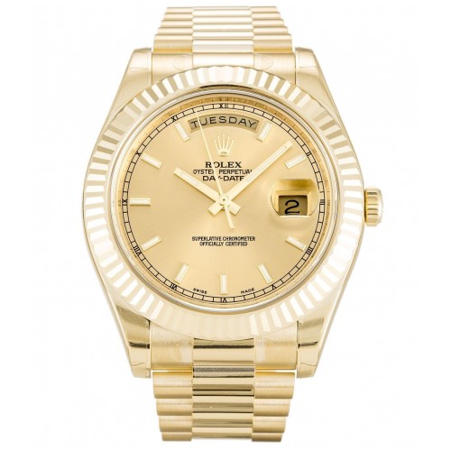 Rolex Day-Date II Champagne Dial 218238