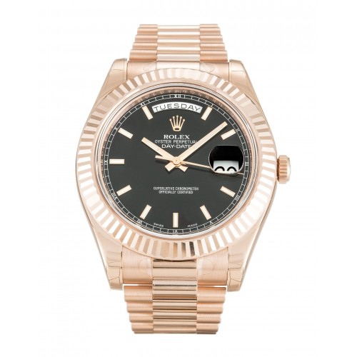 Rolex Day-Date II Black Dial 218235