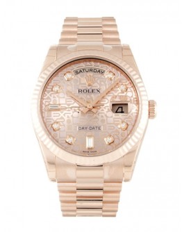 Rolex Day-Date Rose Dial 118235
