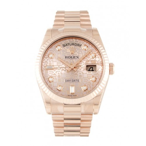 Rolex Day-Date Rose Dial 118235