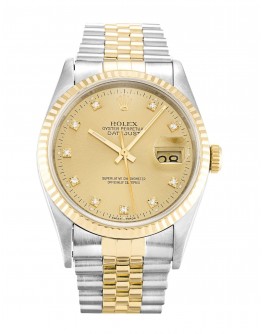 Rolex Datejust Champagne Diamond Dial 16233