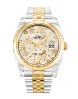 Rolex Datejust Silver Floral Dial 116203