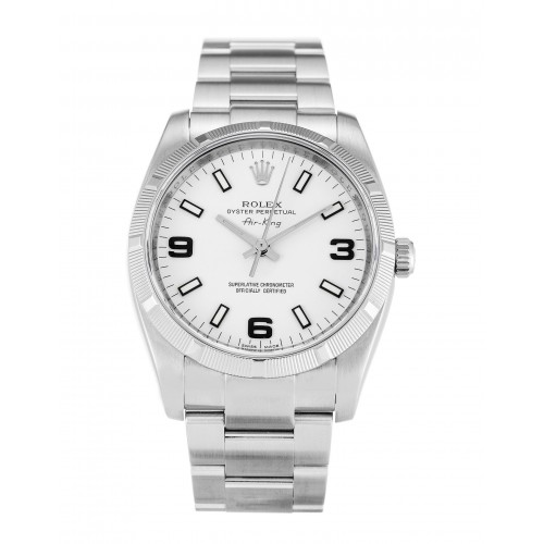 Rolex Air-King White Quarter Arabic 114210