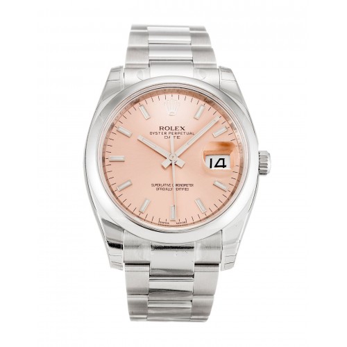 Rolex Oyster Perpetual Date 34mm Salmon 115200