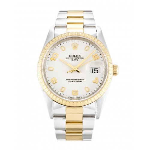 Rolex Oyster Perpetual Date 34mm White 15223