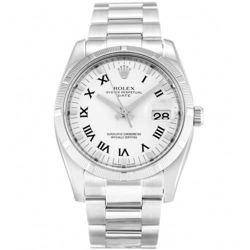 Rolex Oyster Perpetual Date 34mm White 115210