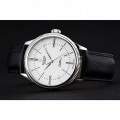 Rolex Cellini Time Silver Case White Dial Black Leather Bracelet 622653