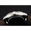 Rolex Cellini Time Silver Case White Dial Black Leather Bracelet 622653