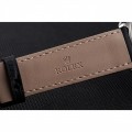 Rolex Cellini Time Silver Case White Dial Black Leather Bracelet 622653