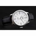 Rolex Cellini Time Silver Case White Dial Black Leather Bracelet 622653