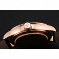 Rolex Cellini Time Rose Gold Case Black Dial Black Leather Bracelet 622656