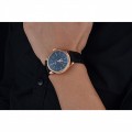 Rolex Cellini Time Rose Gold Case Black Dial Black Leather Bracelet 622656
