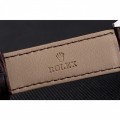 Rolex Cellini White Dial Stainless Steel Case Brown Leather Strap 622839
