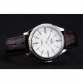 Rolex Cellini White Dial Stainless Steel Case Brown Leather Strap 622839