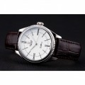 Rolex Cellini White Dial Stainless Steel Case Brown Leather Strap 622839