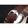 Rolex Cellini White Dial Stainless Steel Case Brown Leather Bracelet 622723