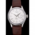 Rolex Cellini White Dial Stainless Steel Case Brown Leather Bracelet 622723