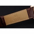 Rolex Cellini White Rose Dial Gold Case Brown Leather Bracelet 622725