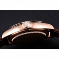 Rolex Cellini White Rose Dial Gold Case Brown Leather Bracelet 622725