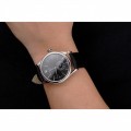 Rolex Cellini Black Dial Stainless Steel Case Black Leather Strap