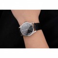 Rolex Cellini Date Black Dial Stainless Steel Case Black Leather Strap