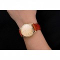 Rolex Cellini Gold Dial Roman Numerals Gold Case Light Brown Leather Strap Rolex Cellini Gold Dial Roman Numerals Gold Case Light Brown Leather Strap