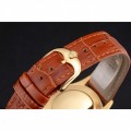 Rolex Cellini Gold Dial Roman Numerals Gold Case Light Brown Leather Strap Rolex Cellini Gold Dial Roman Numerals Gold Case Light Brown Leather Strap