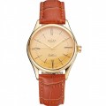 Rolex Cellini Gold Dial Roman Numerals Gold Case Light Brown Leather Strap Rolex Cellini Gold Dial Roman Numerals Gold Case Light Brown Leather Strap