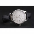 Rolex Cellini Date White Dial Stainless Steel Case Black Leather Strap