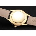 Rolex Cellini Black Dial Gold Markings Gold Case Black Leather Strap