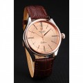 Rolex Cellini Gold Dial And Bezel Stainless Steel Case Brown Leather Strap 622840