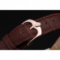 Rolex Cellini Gold Dial And Bezel Stainless Steel Case Brown Leather Strap 622840