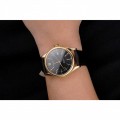 Rolex Cellini Date Black Dial Gold Case Black Leather Strap