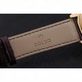 Rolex Cellini White Dial Gold Case Brown Leather Strap 622833