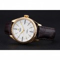 Rolex Cellini White Dial Gold Case Brown Leather Strap 622833