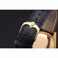 Rolex Cellini Black Dial Gold Case Black Leather Strap 622832