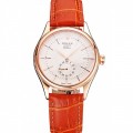 Rolex Cellini White Dial Rose Gold Case Light Brown Leather Strap Rolex Cellini White Dial Rose Gold Case Light Brown Leather Strap