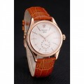 Rolex Cellini White Dial Rose Gold Case Light Brown Leather Strap Rolex Cellini White Dial Rose Gold Case Light Brown Leather Strap