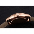 Rolex Cellini Black Dial Rose Gold Markings Rose Gold Case Black Leather Strap