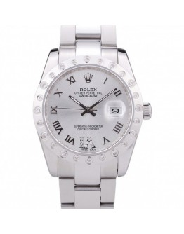 Rolex Datejust Diamond Bezel Silver Dial 7468