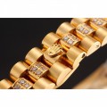 Rolex DayJust Diamond Pave Gold Dial Gold Diamond Bracelet 1453953