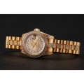 Rolex DayJust Diamond Pave Gold Dial Gold Diamond Bracelet 1453953