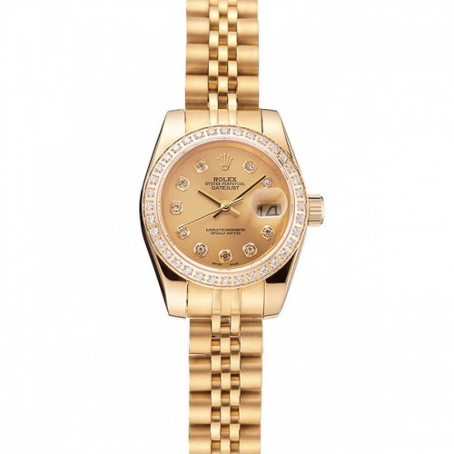 Rolex Lady-Datejust Champagne Dial Diamond Bezel Gold Jubilee Bracelet 1454096 Rolex Lady-Datejust Champagne Dial Diamond Bezel Gold Jubilee Bracelet 1454096
