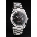 Rolex DateJust Polished Stainless Steel Bezel Grey Dial 42000