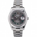 Rolex DateJust Polished Stainless Steel Bezel Grey Dial 42000