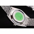 Rolex DateJust Stainless Steel Ribbed Bezel Flower Silver Dial 42001