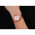 Rolex Datejust Diamond Dial Pink Jewels Bezel Gold Case And Bracelet 622835