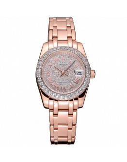 Rolex Datejust Diamond Dial And Bezel Pink Gold Case And Bracelet 622836