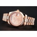 Rolex Day-Date 40 Rose Gold Etched Dial Rose Gold Case And Bracelet