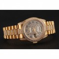 Rolex Day-Date Diamond Pave Dial Gold Diamond Bracelet 1453956